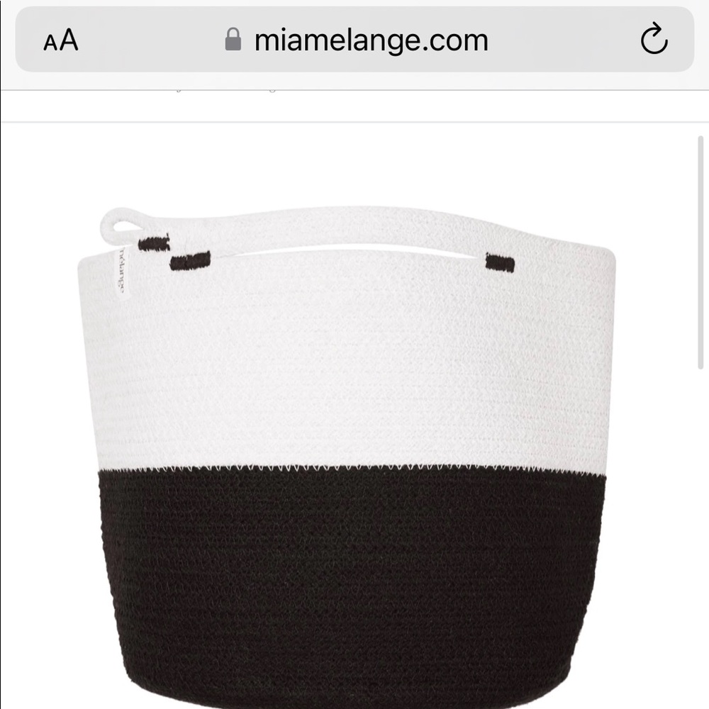 MIA Melange Foldable Cotton Storage Basket 9inx9in in Pkg